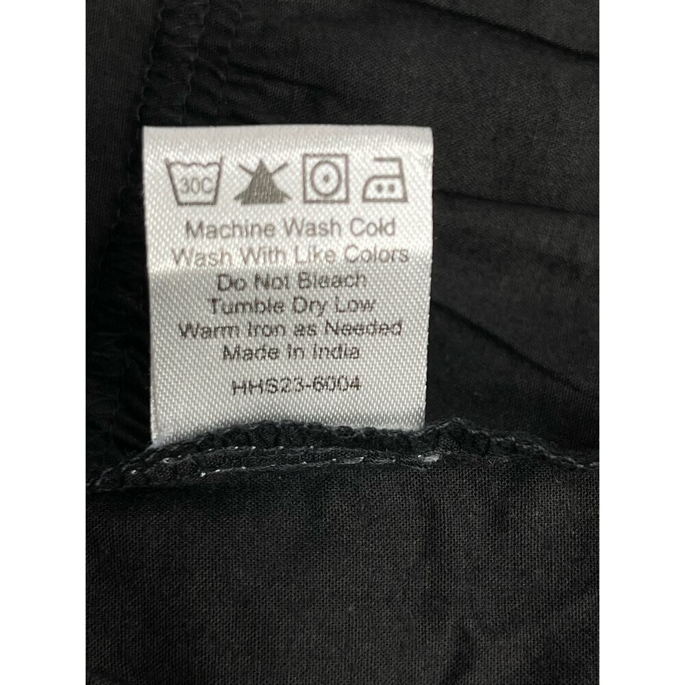 House of Harlow 1960 Ruffled cotton wrap mini dress black size S - Picture 11 of 11